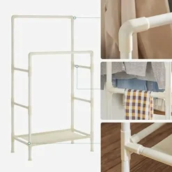 Kledingopbergers|Kledingrekken-Songmics Kledingrek - 88x44x154cm - ijzer/stof/kunststof