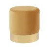 Poefen-Beliani SOPHIA - Poef - Geel - 39 cm - Fluweel