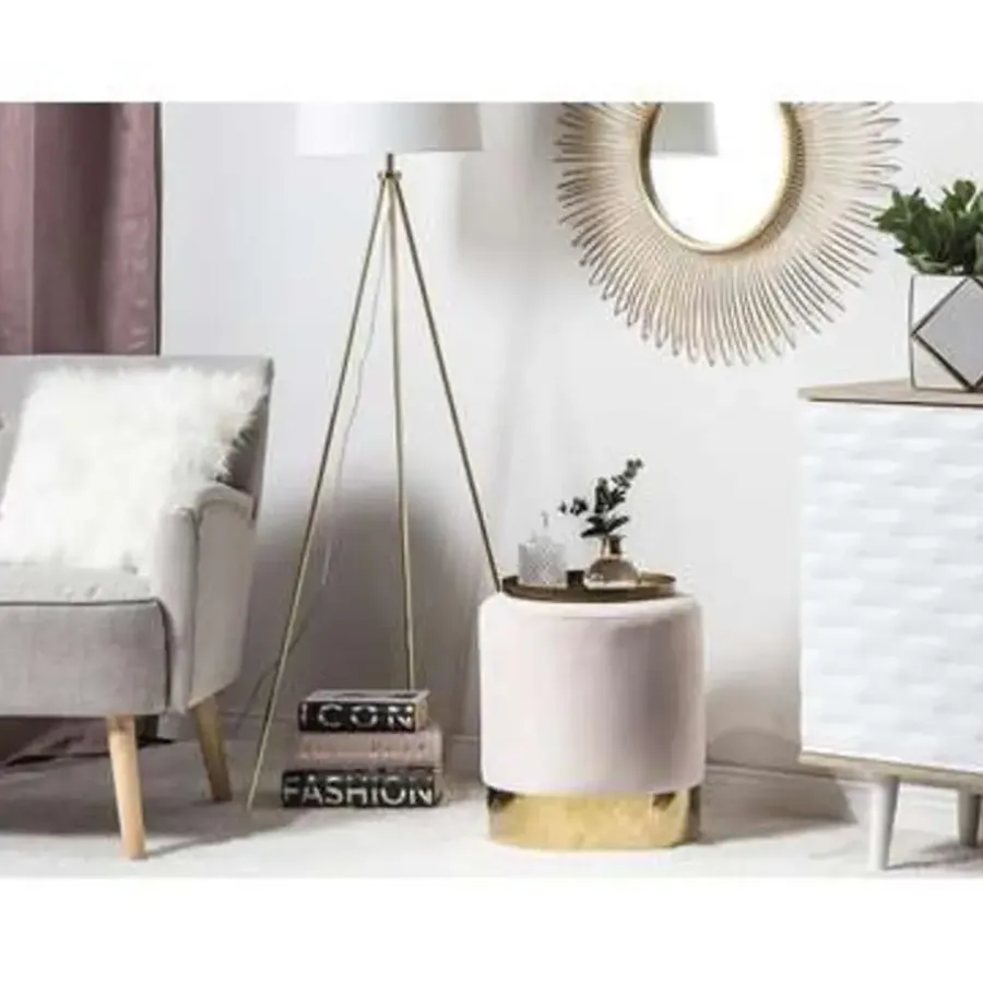 Poefen-Beliani SOPHIA - Poef - Roze - 39 cm - Fluweel