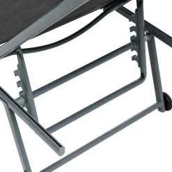 Ligbedden-Leen Bakker SORONI - Ligstoel set van 2 - Grijs/Zwart - Staal