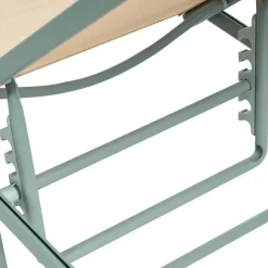Ligbedden-Leen Bakker SORONI - Ligstoel set van 2 - Groen/Beige - Staal