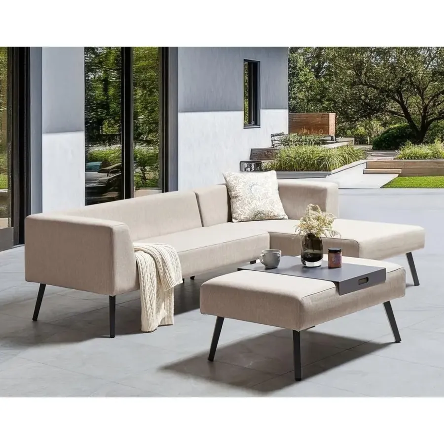 Leen Bakker SORRIVOLI - Loungeset 4-zits - Beige - Olefine