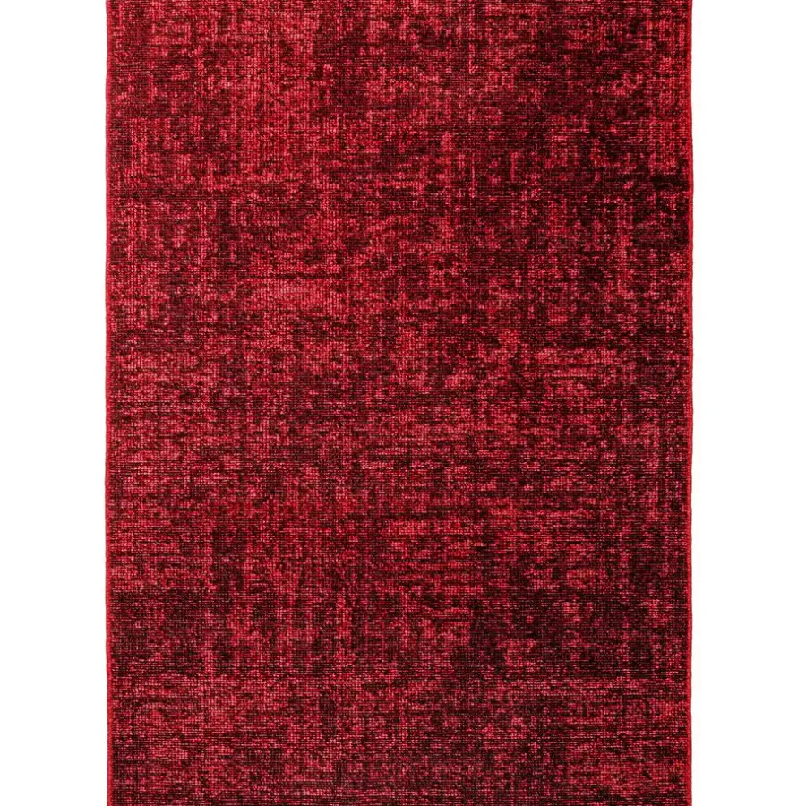 Vloerkleden|Laagpolige Vloerkleden-Muratap SPACE Vloerkleed - Laagpolig Effen Velours - Rood 140x200 cm - Modern Woonkamer