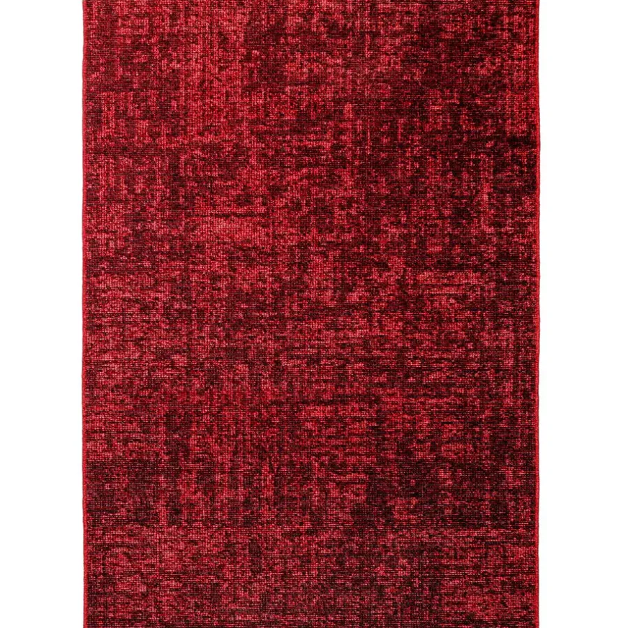 Muratap SPACE Vloerkleed - Laagpolig Effen Velours - Rood 200x290 cm - Modern Woonkamer