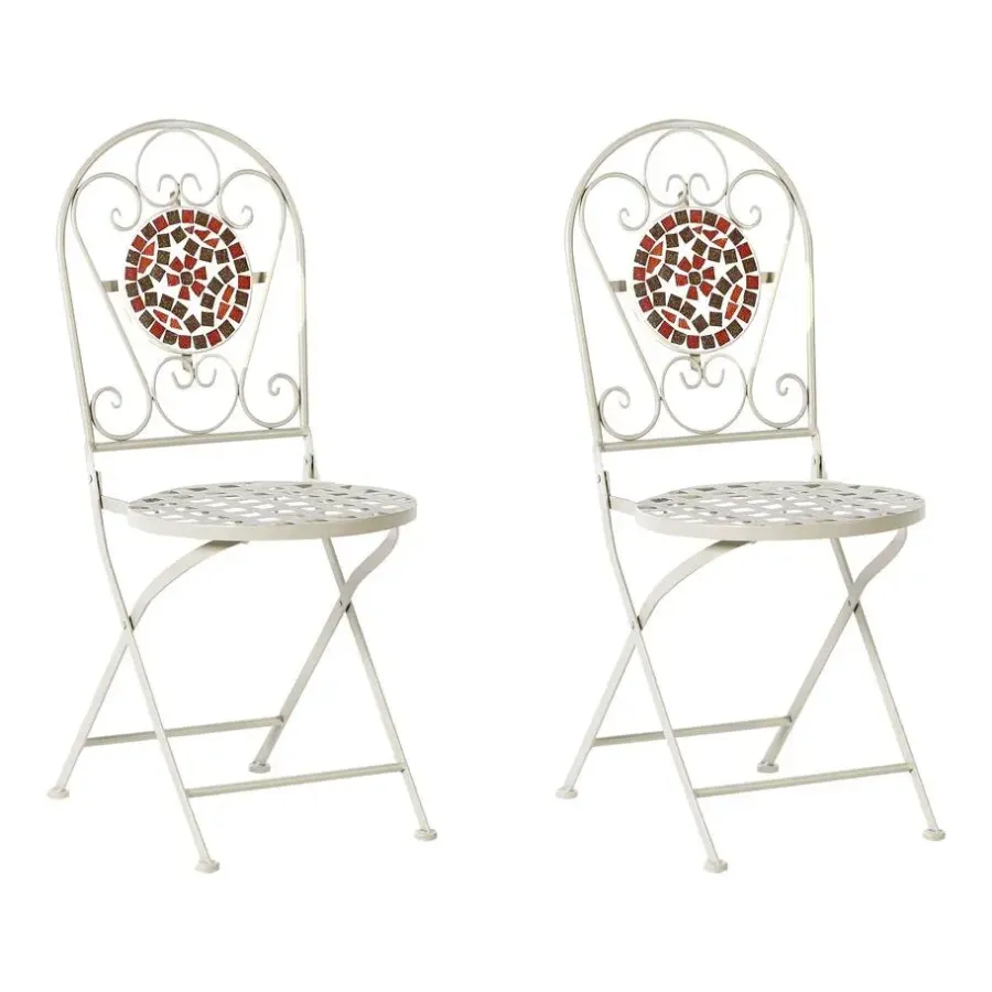 Beliani SPELLO - Loungeset voor 2 - Wit - Metaal