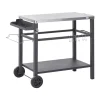 Barbecues En Accessoires-Beliani SPIAZZI - Keukentrolley - Zwart - Staal