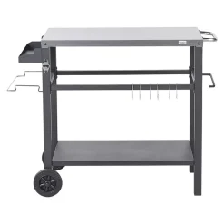 Barbecues En Accessoires-Beliani SPIAZZI - Keukentrolley - Zwart - Staal