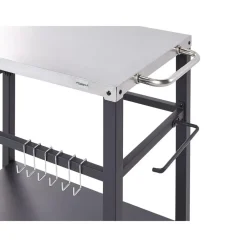 Barbecues En Accessoires-Beliani SPIAZZI - Keukentrolley - Zwart - Staal
