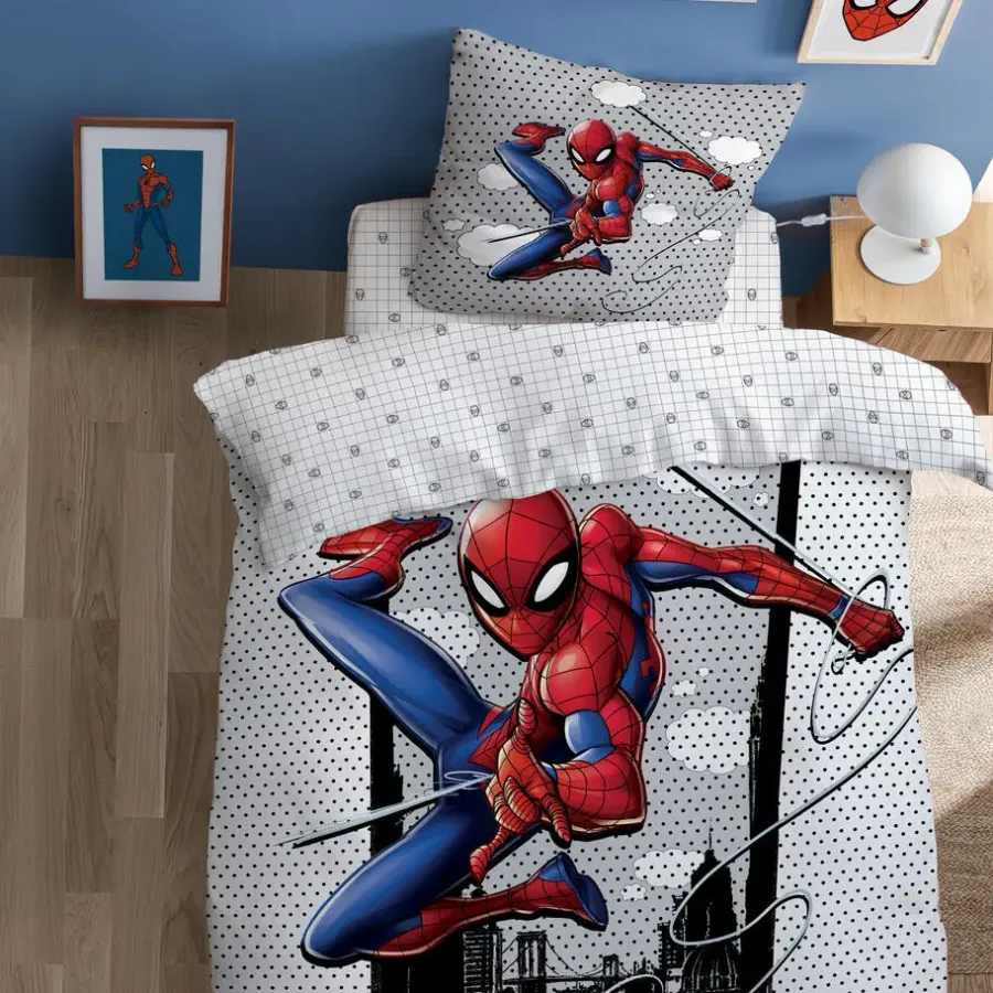 Spider-Man SpiderMan Dekbedovertrek Hero - Eenpersoons - 140 x 200 cm - Katoen