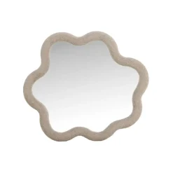 Spiegels-Fjôrd Spiegel Beige Bouclé - 70x70x3,5cm - Kungsbacka