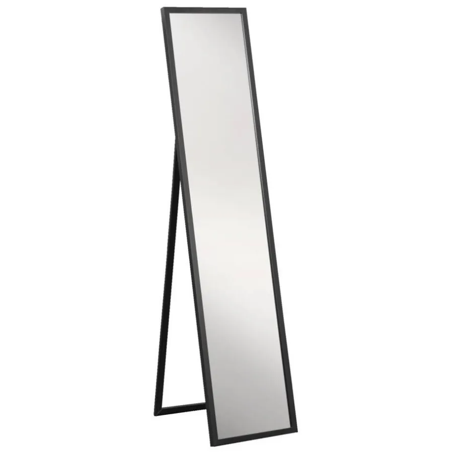 Spiegels-Leen Bakker Spiegel Boa - zwart - 150x33,5 cm