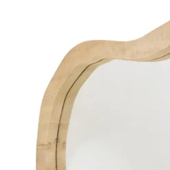 Giga Meubel Spiegel Organisch Naturel Mangohout - 67x57x4cm - Eef