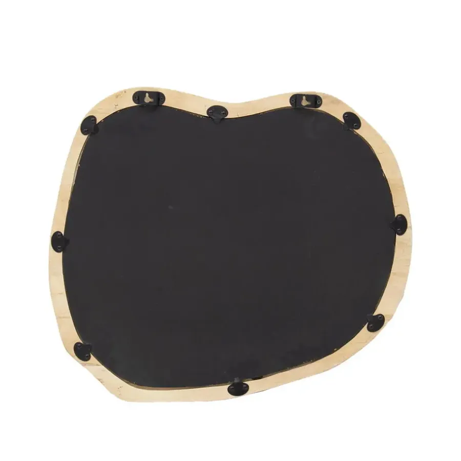 Giga Meubel Spiegel Organisch Naturel Mangohout - 67x57x4cm - Eef