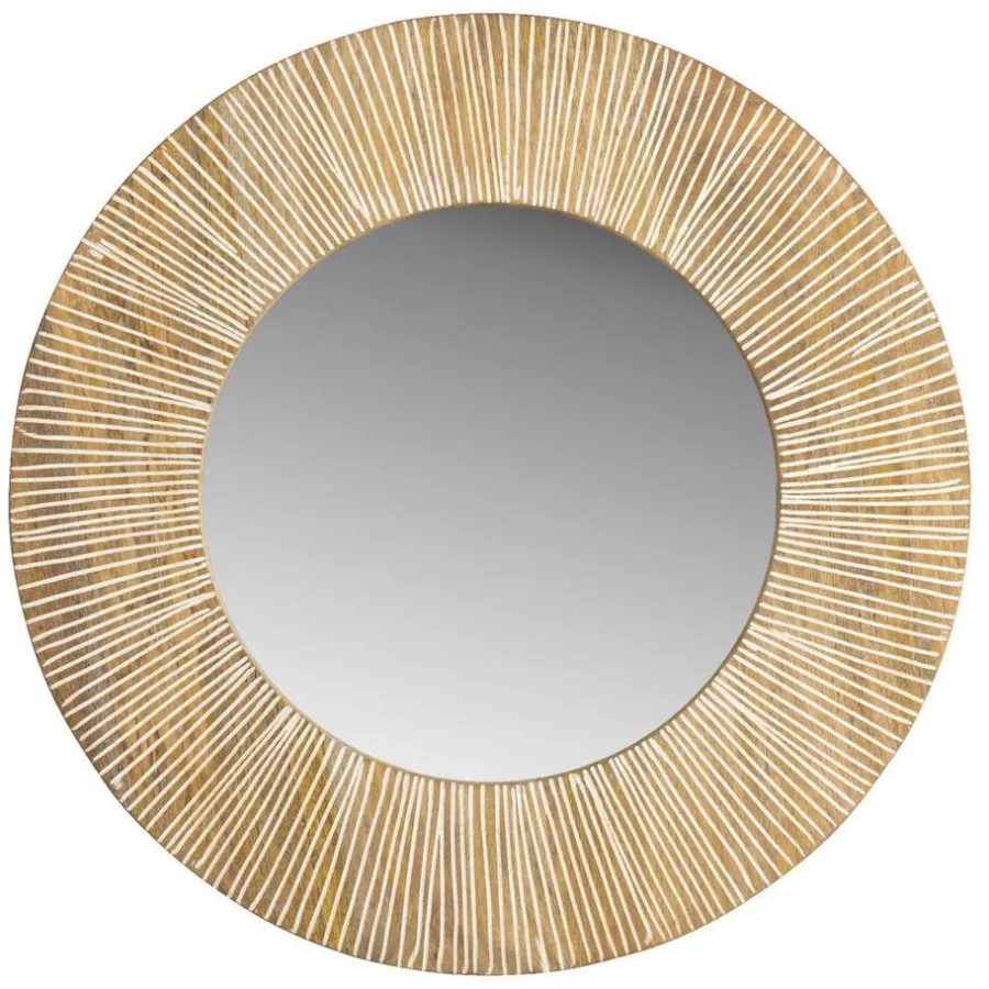 Leen Bakker Spiegel Sem - naturel - Ø50 cm