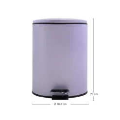 Spirella Pedaalemmer Cannes - lila paars - 3L - metaal - 17x25 cm