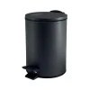 Spirella Pedaalemmer Cannes - zwart - 3L - metaal - 17 x 25 cm
