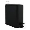 Spirella Pedaalemmer Paris - zwart - 5L - metaal - 28 x 14 x 29 cm