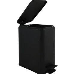 Spirella Pedaalemmer Paris - zwart - 5L - metaal - 28 x 14 x 29 cm