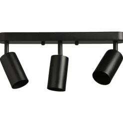Spots-Leen Bakker 3-spot Basic - mat zwart - 10xØ38 cm