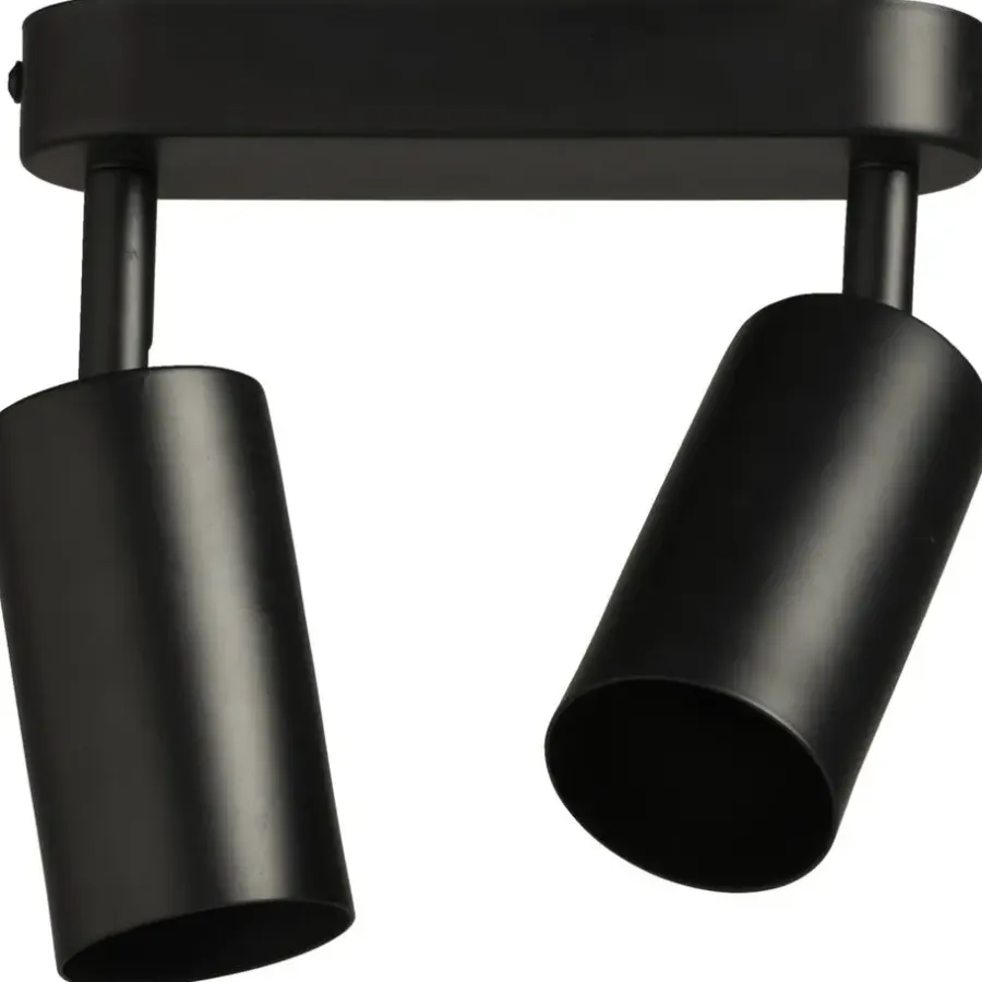 Spots-Leen Bakker 2-spot Basic - mat zwart - 10xØ18 cm