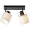Spots-Leen Bakker Spot 2-lichts Amani - zwart/off-white - E27