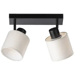 Spots-Leen Bakker Spot 2-lichts Amani - zwart/off-white - E27