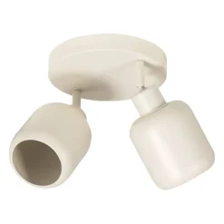 Leen Bakker 2-spot Mosi E14 - beige metaal - Ø11x24 cm