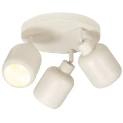 Spots-Leen Bakker 3-spot Mosi E14 - beige metaal - 11x24x28 cm