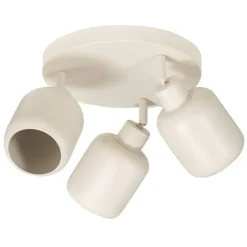 Spots-Leen Bakker 3-spot Mosi E14 - beige metaal - 11x24x28 cm