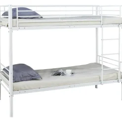 Emob Exclusive Stapelbed Dixie 90x200cm - metaal - mat wit