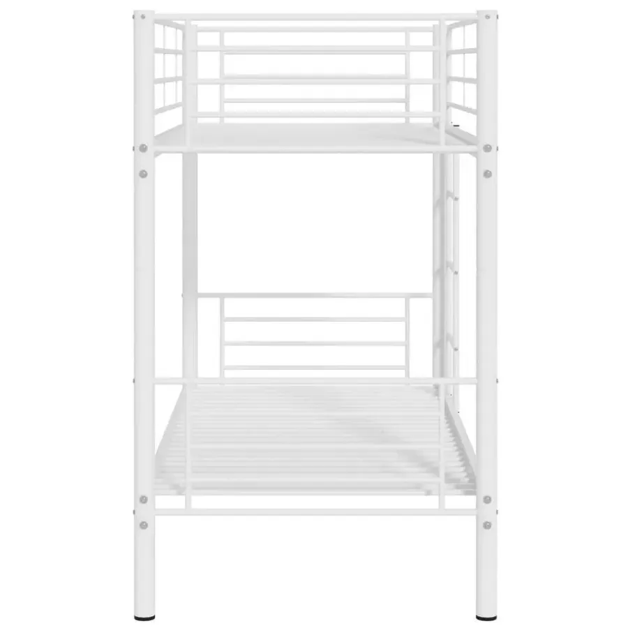 Emob Exclusive Stapelbed Dixie 90x200cm - metaal - mat wit
