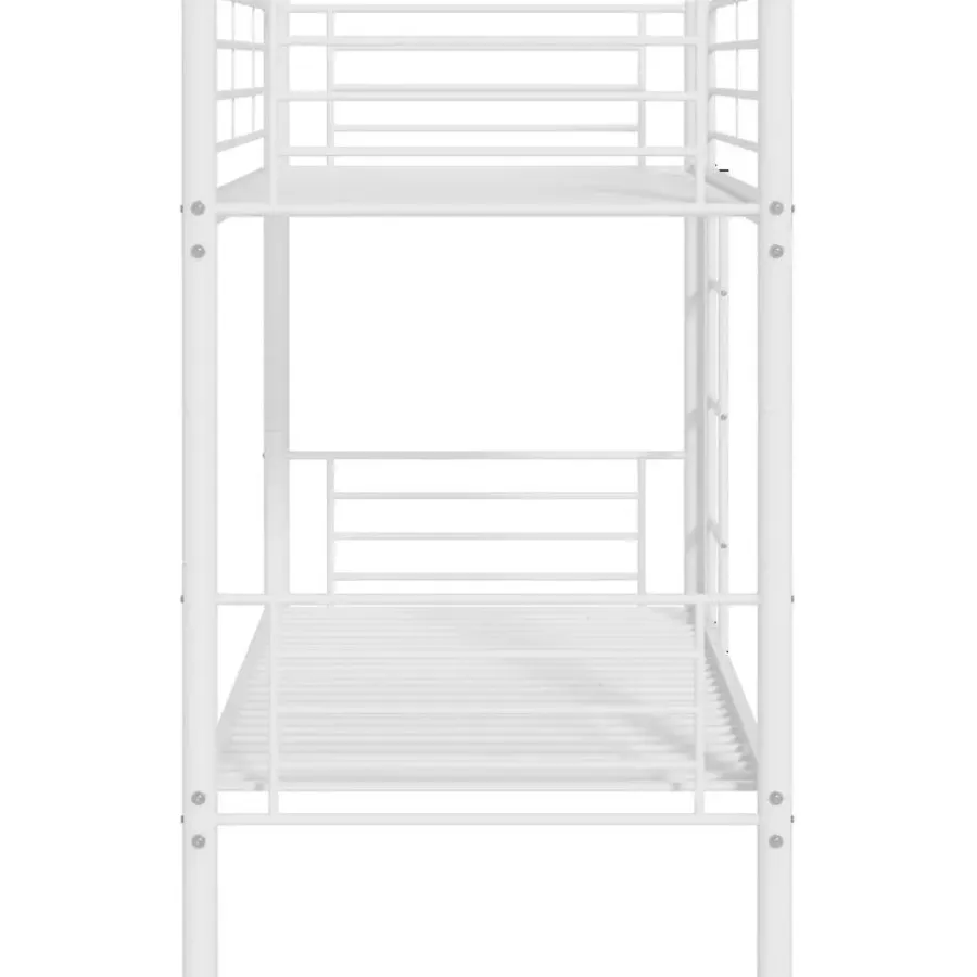 Emob Exclusive Stapelbed Dixie 90x200cm - metaal - mat wit