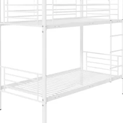 Emob Exclusive Stapelbed Dixie 90x200cm - metaal - mat wit
