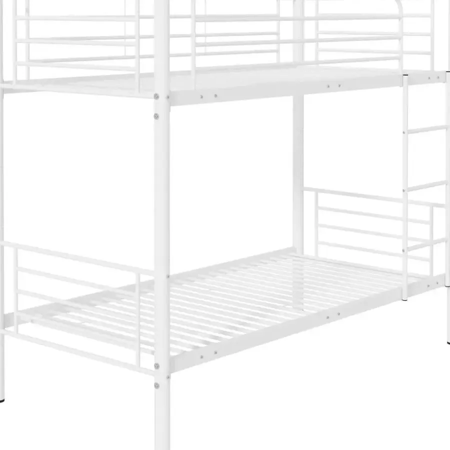 Emob Exclusive Stapelbed Dixie 90x200cm - metaal - mat wit