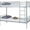 Emob Exclusive Stapelbed Dixie 90x200cm - metaal - mat grijs