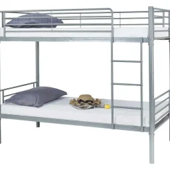 Emob Exclusive Stapelbed Dixie 90x200cm - metaal - mat grijs