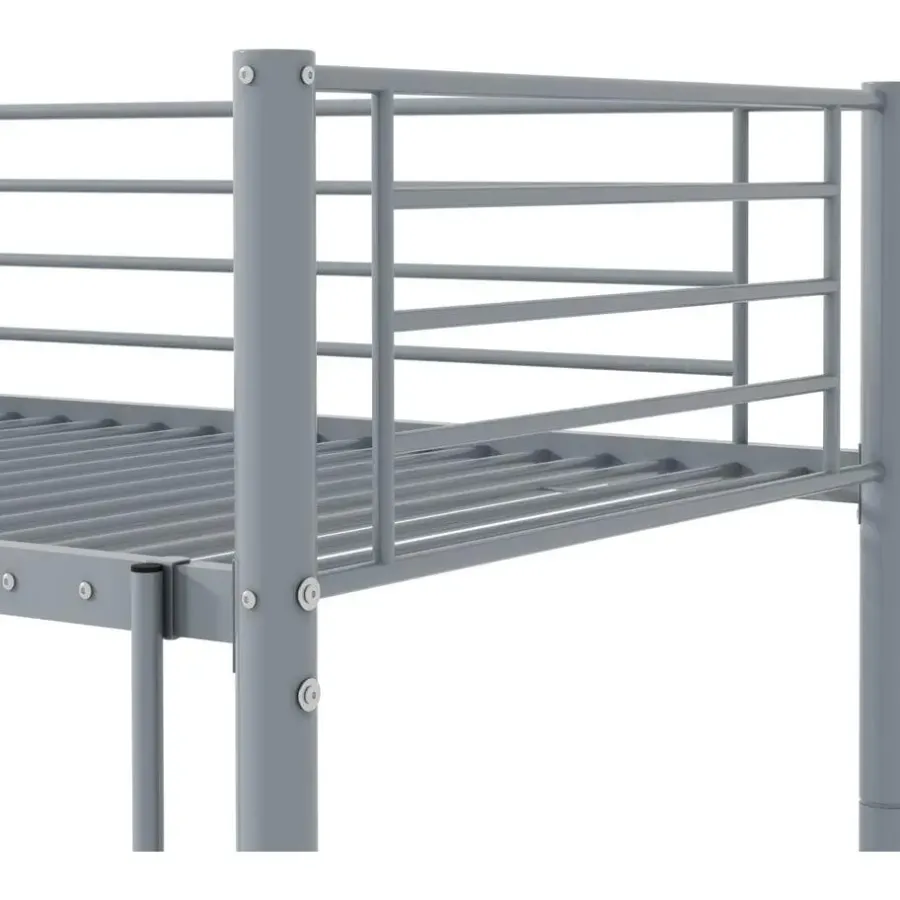 Emob Exclusive Stapelbed Dixie 90x200cm - metaal - mat grijs