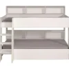 Leen Bakker Stapelbed Leo - wit/eiken - 90x200 cm