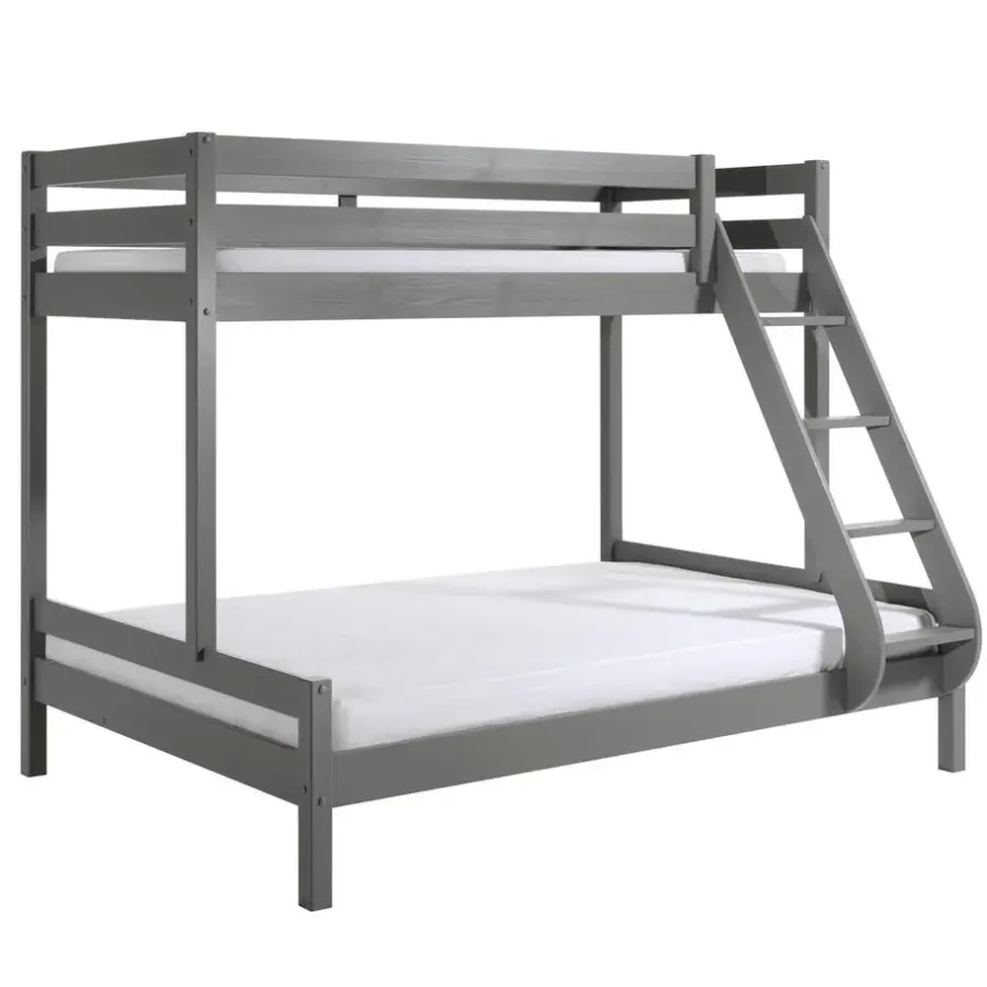 Vipack Stapelbed Triple 3-persoons hout - grijs