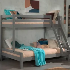 Vipack Stapelbed Triple 3-persoons hout - grijs