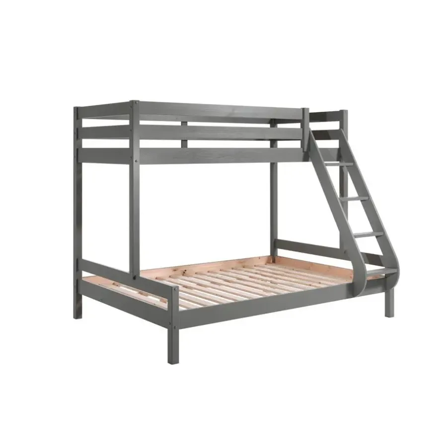 Vipack Stapelbed Triple 3-persoons hout - grijs