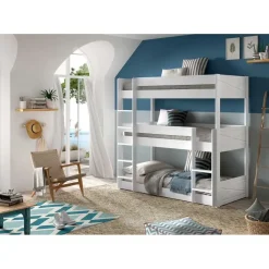 Vipack Stapelbed voor 3 personen Scott - 207x105x200 cm - Wit