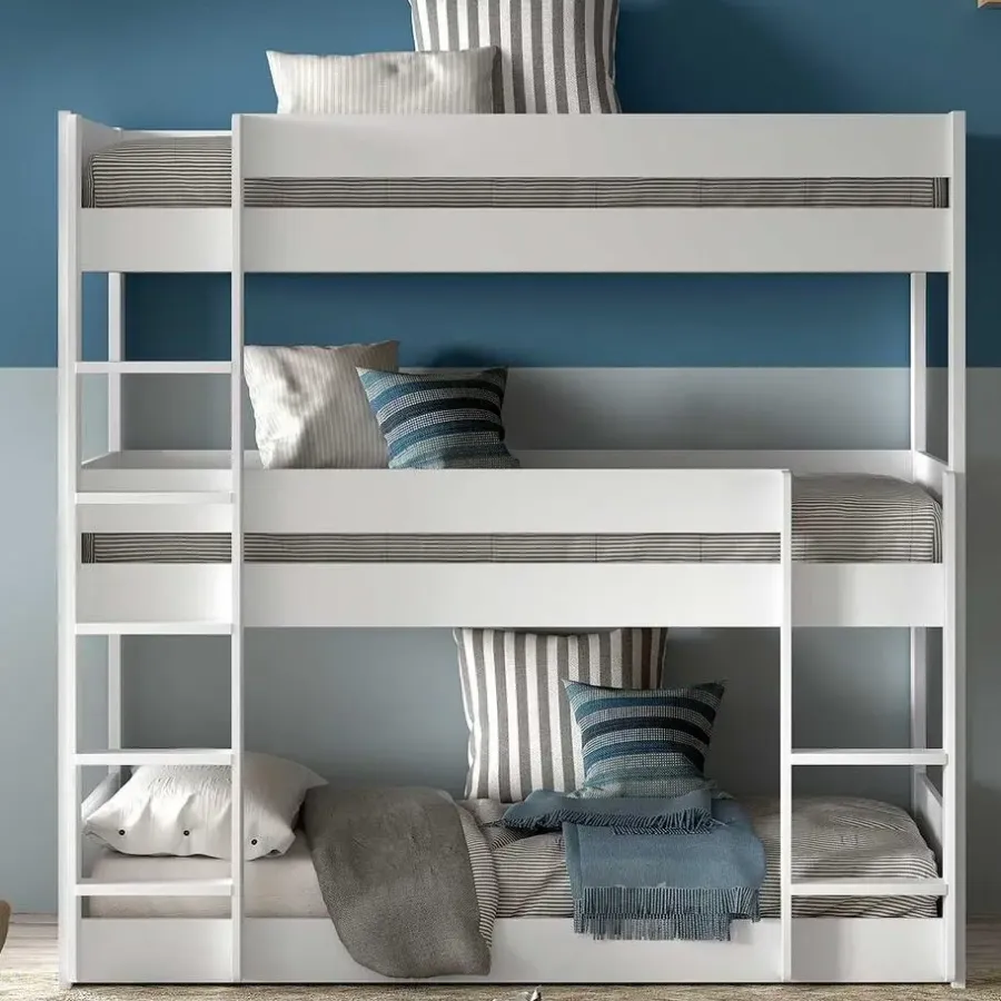 Vipack Stapelbed voor 3 personen Scott - 207x105x200 cm - Wit