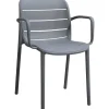 Leen Bakker Stapelstoel Nice - kunststof/antraciet