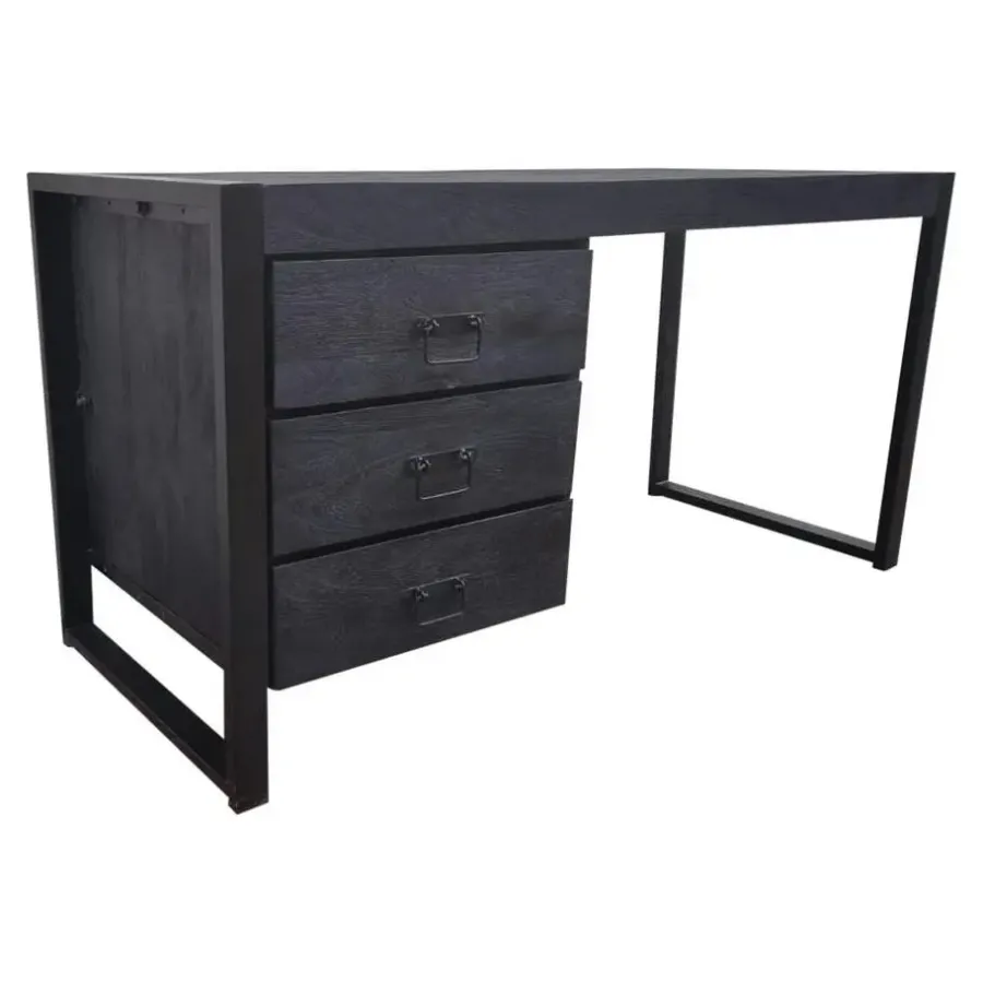 StarFurn - Bureau Boaz 145 cm - zwart