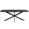 Ovale Eettafels-StarFurn - Deens ovale eettafel Elegance - 200 cm - zwart