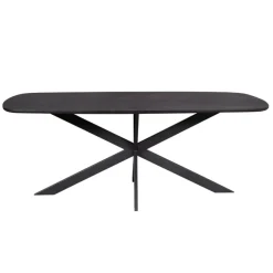 Ovale Eettafels-StarFurn - Deens ovale eettafel Elegance - 200 cm - zwart