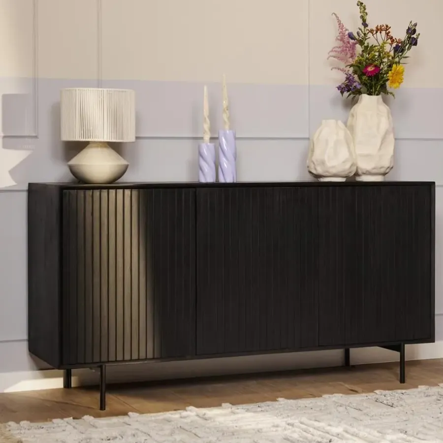 Dressoirs-StarFurn - Dressoir Madison 165 cm - zwart