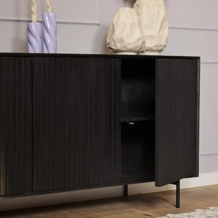 Dressoirs-StarFurn - Dressoir Madison 165 cm - zwart