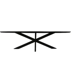 Ovale Eettafels-Starfurn - Eettafel Brandy - Zwart - 90x160x76 cm